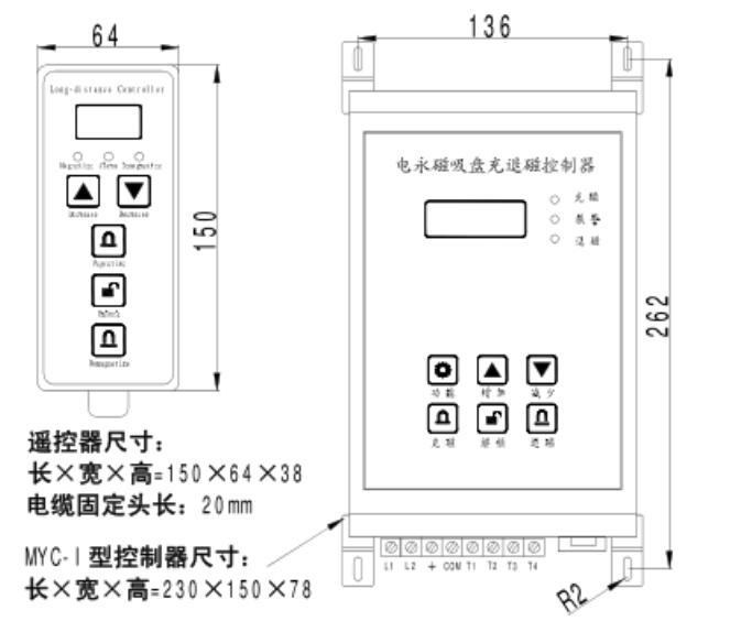外(wai)形及安裝尺寸示(shì)意圖